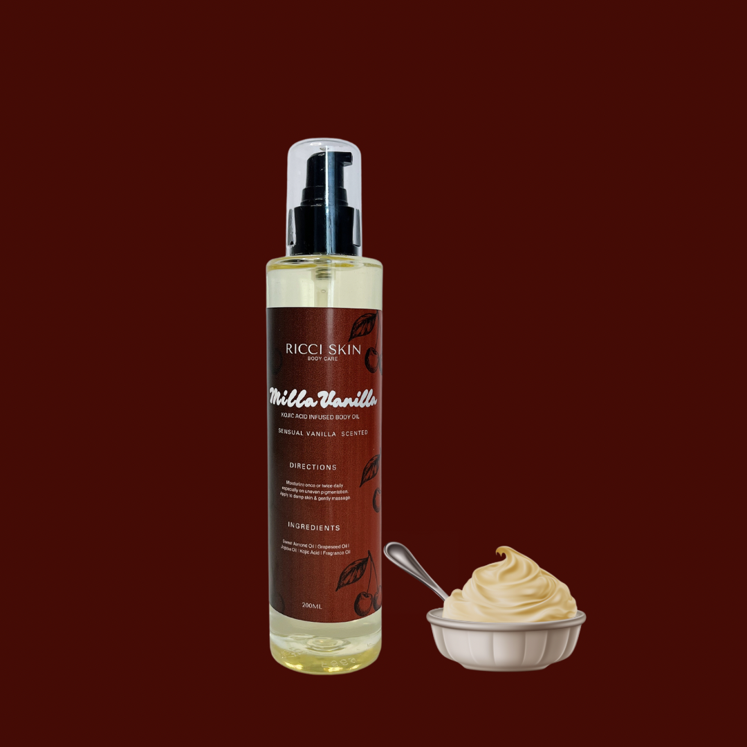 Kojic acid infused body oil